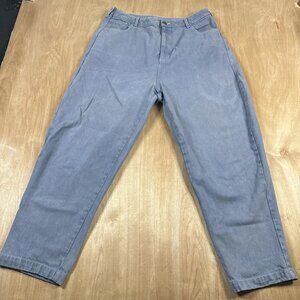 Lucy & Yak Women’s Gray High Rise Wide leg Baggy Jeans Size 34